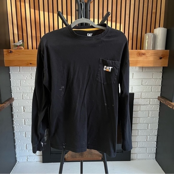 *2/$15* Cat Trademark Pocket Long Sleeve T-shirt - Picture 1 of 5
